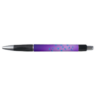 Abstract Purple Moonbeams and Butterflies  Pen