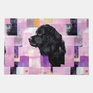 Abstract purple Newfie Doormat