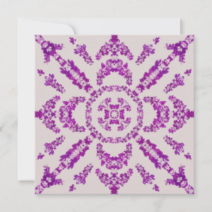 Abstract Purple Orchid Flower Design Pattern Art Card