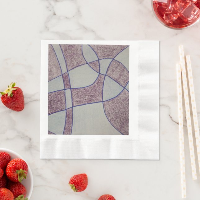 Abstract Purple Paper Napkin (Insitu)