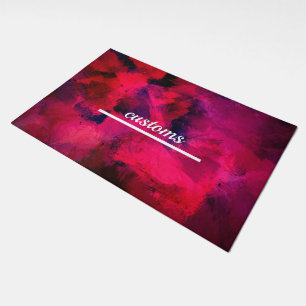 Abstract Purple Pink Custom Front Door Welcome Mat