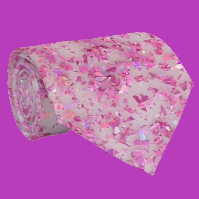 Abstract Purple Pink Glitter Colorful Neck Tie (Creator Uploaded)