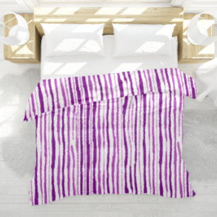 Abstract Purple Plum Violet Stripe Bedding Duvet Cover
