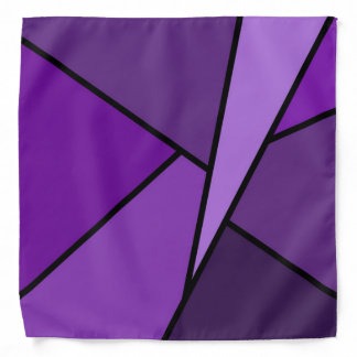 Abstract Purple Polygons Bandana