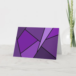 Abstract Purple Polygons Birthday Card