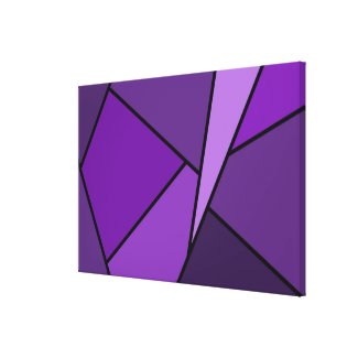 Abstract Purple Polygons Canvas Print
