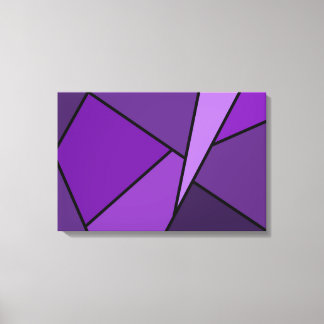 Abstract Purple Polygons Canvas Print