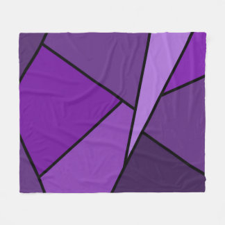 Abstract Purple Polygons Fleece Blanket