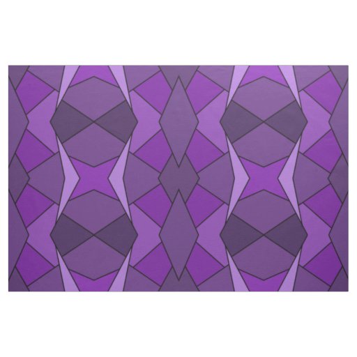 Abstract Purple Polygons Geometric Shapes Fabric