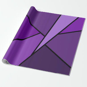 Abstract Purple Polygons gift wrap
