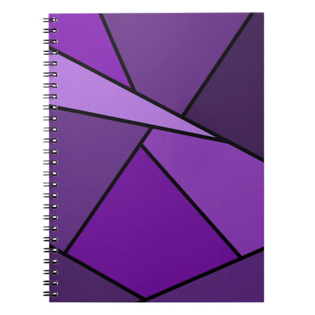 Abstract Purple Polygons Notebook (Front)