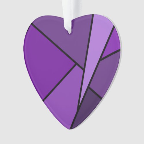 Abstract Purple Polygons Ornament