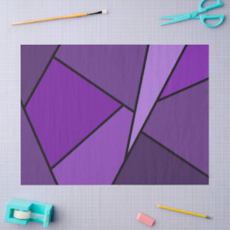 Abstract Purple Polygons Tissue Paper
