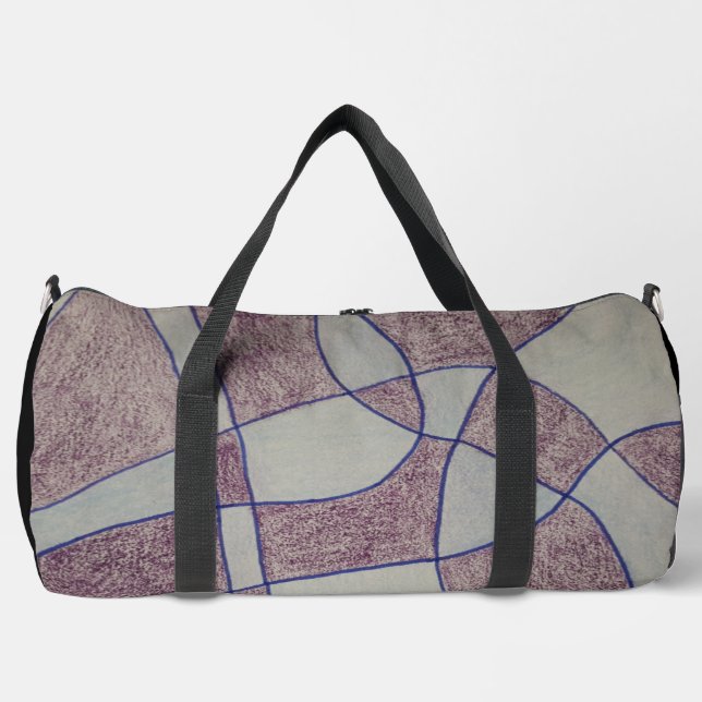 Abstract Purple Print Cut Sew Bag (Front)