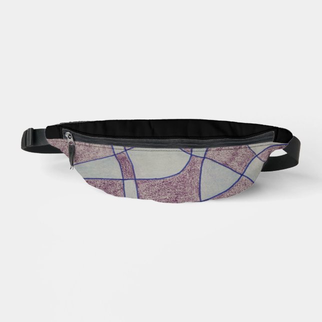 Abstract Purple Print Cut Sew Bag (Front)