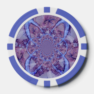 Abstract Purple Psychedelic Vibrant Boho Art Poker Chips