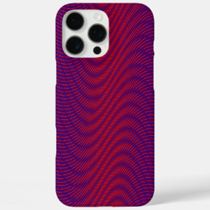   Abstract Purple & Red Psychedelic Stripes Trippy iPhone 16 Pro Max Case