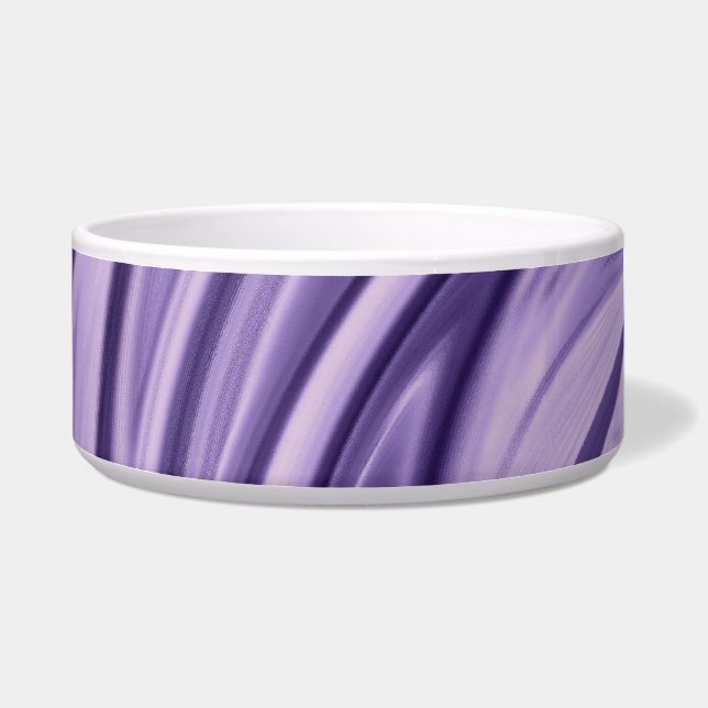 Abstract Purple Satin (Pet) Bowl (Left)