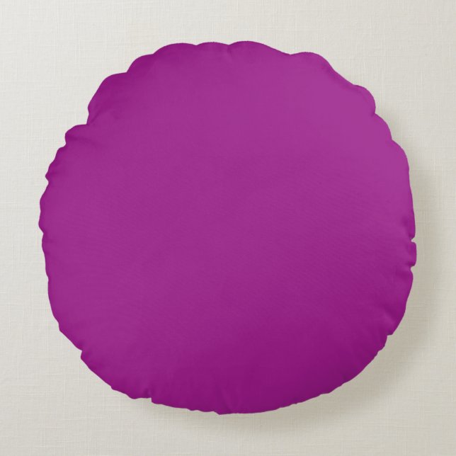 Abstract purple Solid Plain Color Round Pillow (Front)