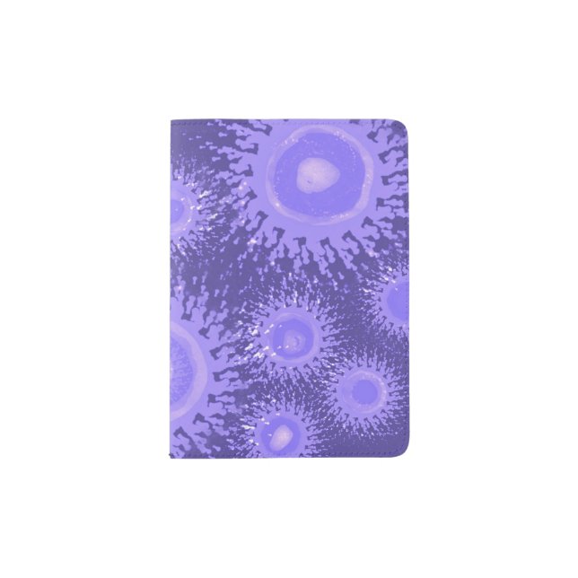 Abstract Purple Splash Passport Holder (Front)
