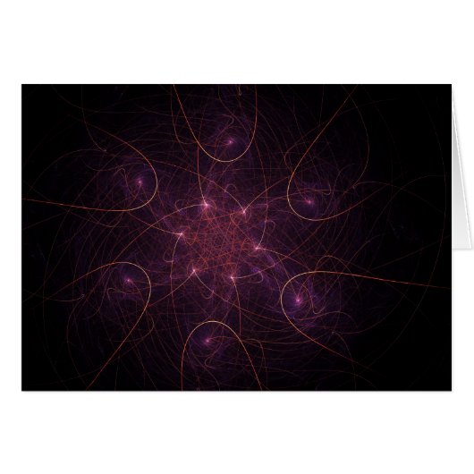 Abstract Purple Stellar Flower Cards (Front Horizontal)