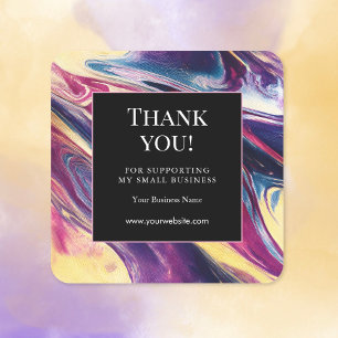 Abstract Purple Swirl Business Sticker