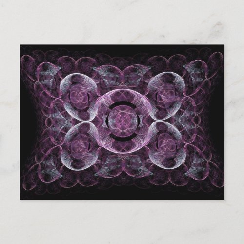 Abstract Purple Swirls Fractal Art Design Gifts Postcard