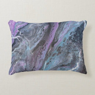 Abstract Purple & Teal Flow Accent Pillow