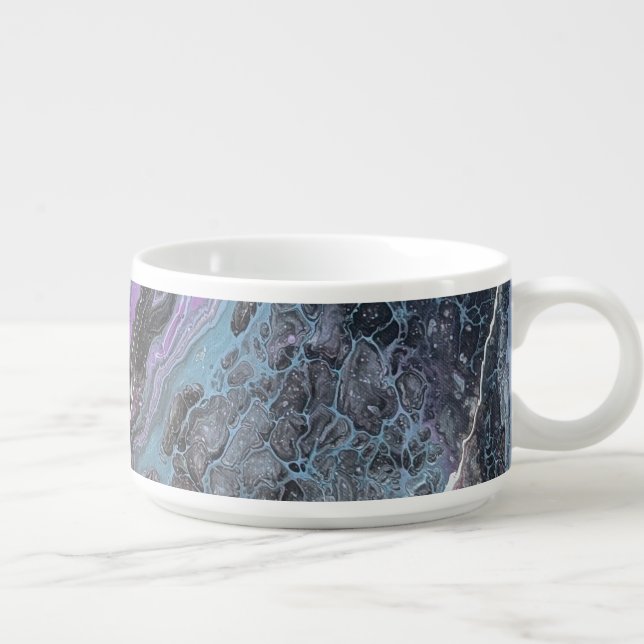 Abstract Purple & Teal Flow Bowl (Left)
