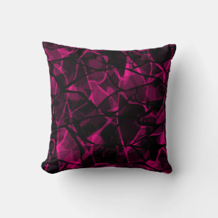 Abstract purple throw pillow