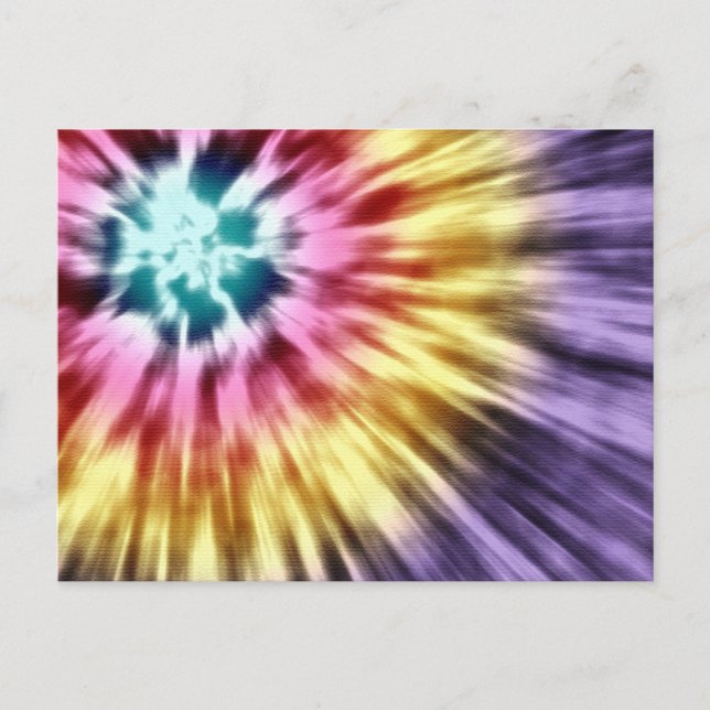 Abstract Purple Tie Dye Postcard (Front)