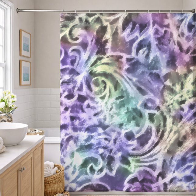 Abstract Purple Tones Design Shower Curtain (Creator Uploaded)