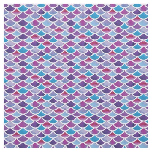Abstract Purple Tones Mermaid Scale Pattern Fabric