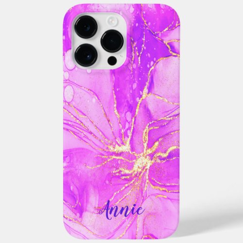 ABSTRACT PURPLE WATER COLOR PERSONALIZED Case_Mate iPhone 14 PRO MAX CASE
