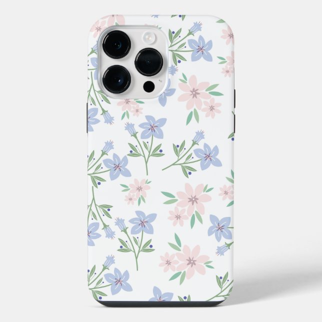 Abstract Purple Wildflower iPhone Case (Back)