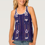 Abstract Purple & Yellow with White Flowers Design Tank Top<br><div class="desc">Abstract Purple & Yellow with White Flowers Design

Matching leggings are available.</div>