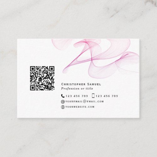 Abstract QR code networking social media Modern Bu Business Card