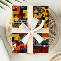 Abstract Quilt Patchwork Gift for African American