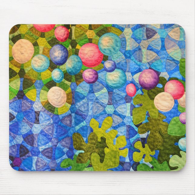 abstract quilt pattern mouse pad (Front)