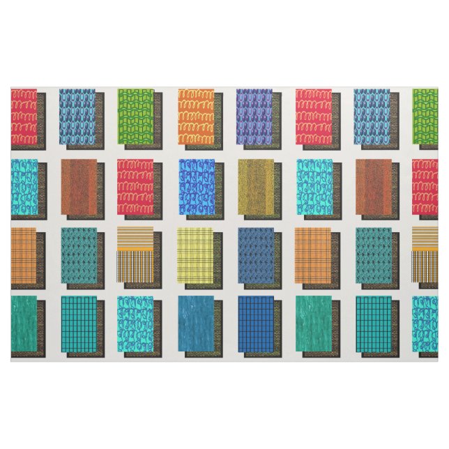 Abstract Quilt Pattern Squares Fabric (Yard)