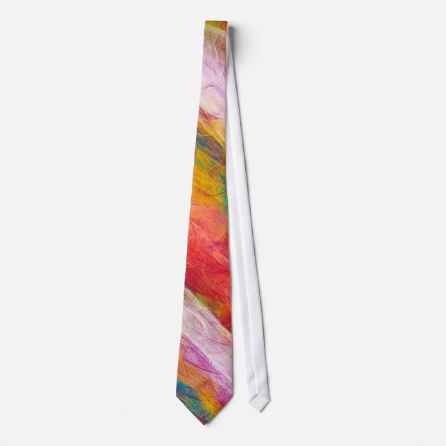 Abstract Radial Pastel Pattern #2 Neck Tie (Front)