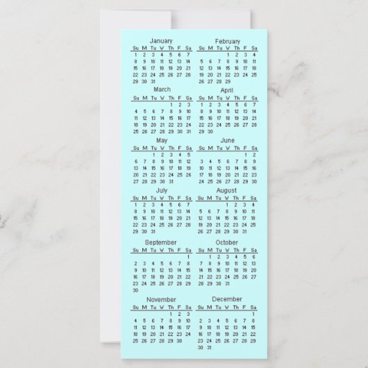 Abstract Rainbow 2012 Calendar Bookmark Rack Card (Back)