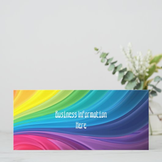 Abstract Rainbow 2012 Calendar Bookmark Rack Card (Standing Front)