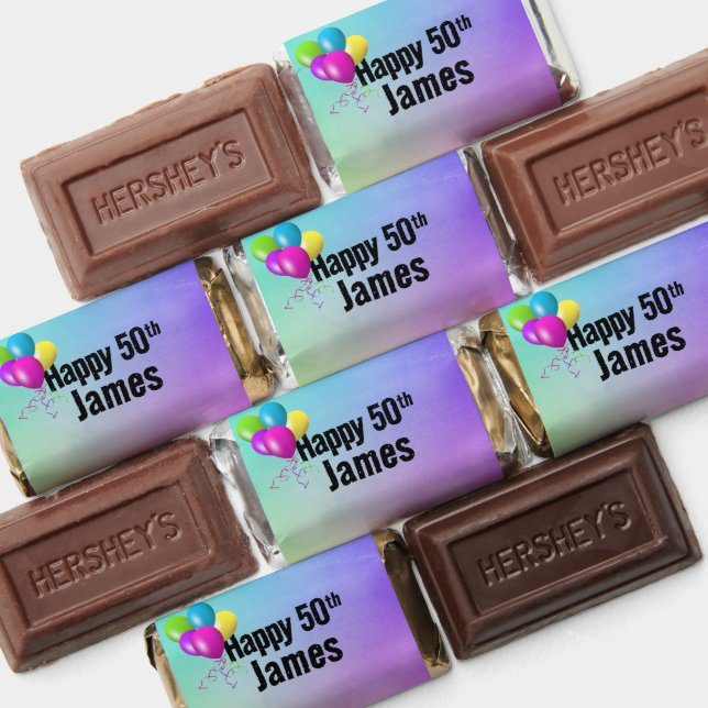 Abstract Rainbow 50th Birthday Hershey's Miniatures (Assorted)