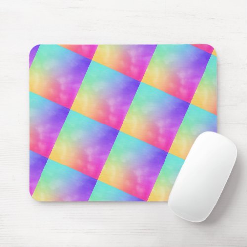 Abstract Rainbow Angled Design  Mouse Pad