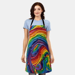 Abstract Rainbow Arc Bridge Multicolor Apron