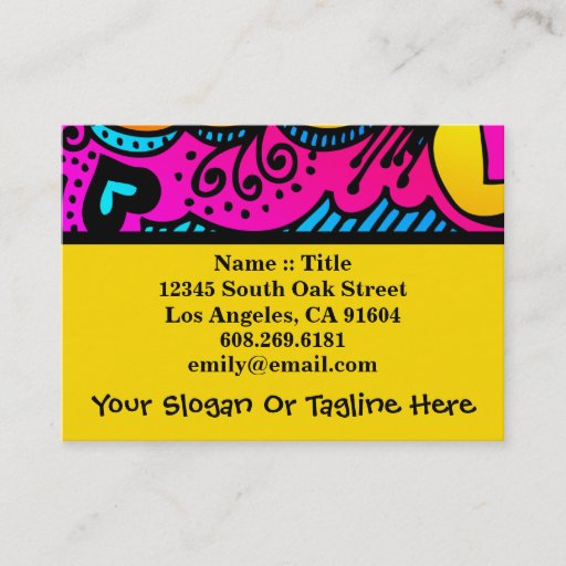 Customizable Abstract Rainbow Art High Fashion Boutique Design Business Cards