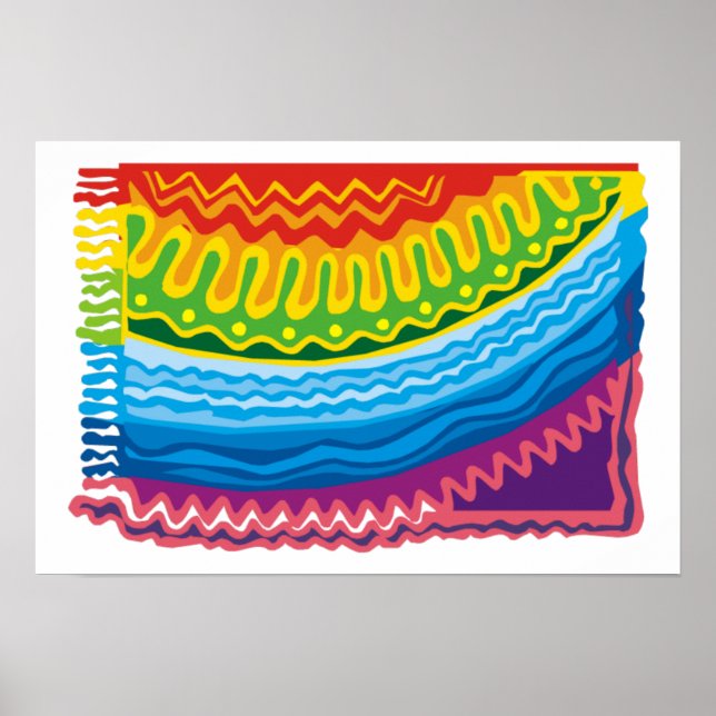 Abstract Rainbow Art Posters (Front)