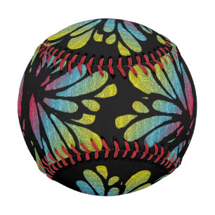 Abstract Rainbow Baseball
