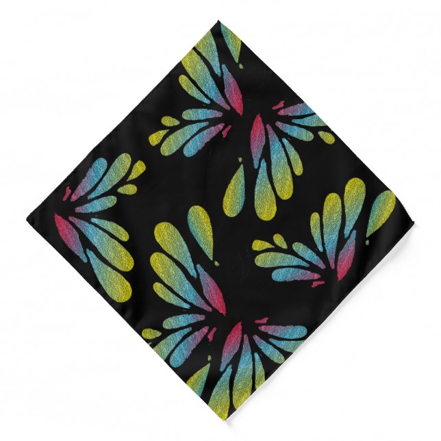 Abstract Rainbow Butterfly Wings   Bandana (Front)
